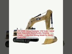 CAT 5110B Excavadora moldeada a presión a escala 1/50 - Cuerpo metálico, barril/balde ajustable, rastreador giratorio - Modelo de minería colectible para adultos (DM85098)