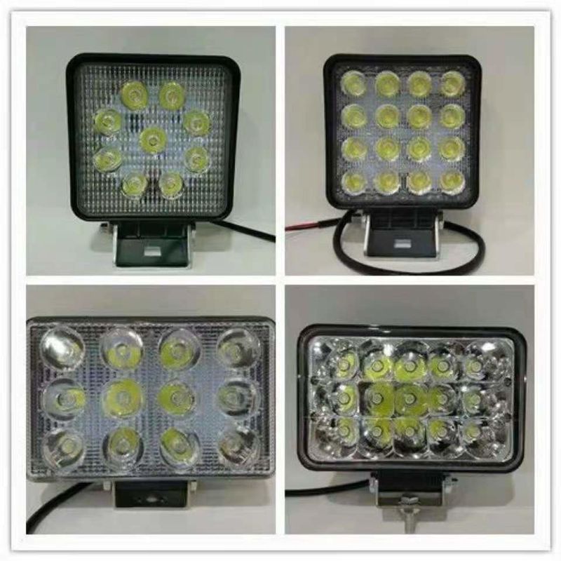 48w Excavadoras de repuesto 12V 24V Excavadora de trabajo luz para camiones Excavadora de automóviles y automóviles