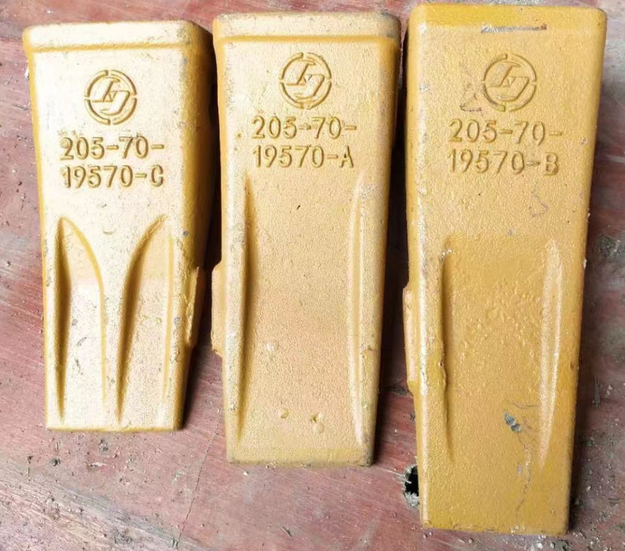 PC200 Excavadora Dientes de roca de fundición forjada 205-70-19570 Para obras de construcción
