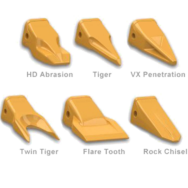 Las piezas de excavadora dientes de cubo de alta resistencia rígida DENTES Dentes de acero extraíbles para excavadora