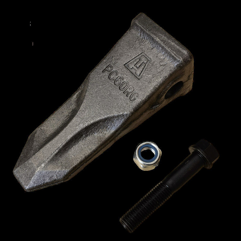 Dientes de cubo de perno de hierro de forja PC60 Dientes de roca para cubo de excavadora