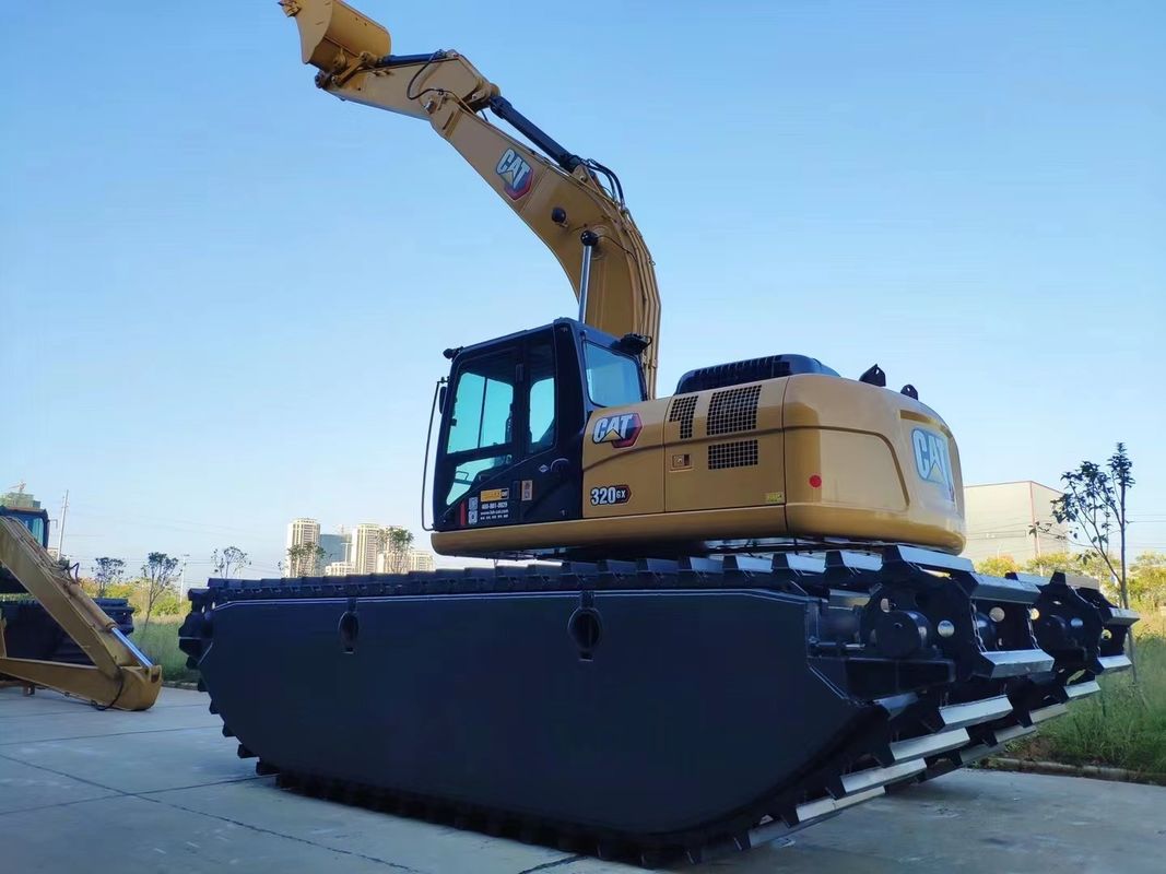 Pontoón de excavadora hidráulica anfibio flotante personalizado utilizado para la máquina de chasis de excavadora 320D 320C SY215 PC200