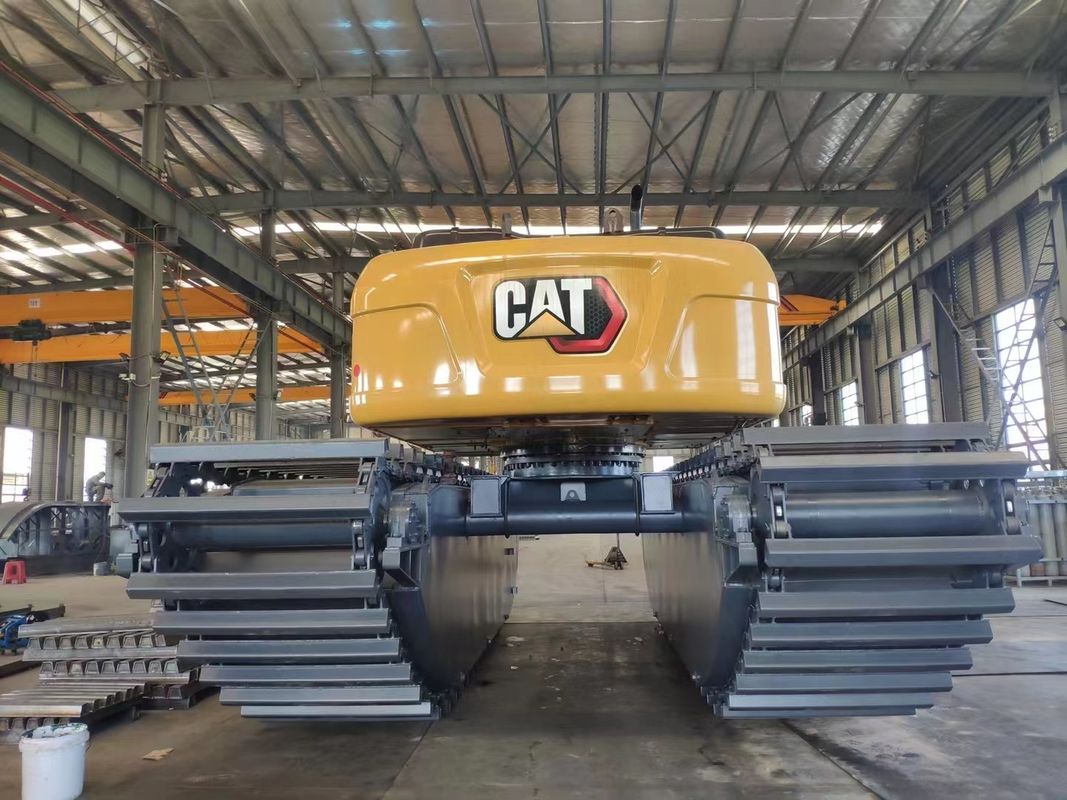 Pontoón de excavadora hidráulica anfibio flotante personalizado utilizado para la máquina de chasis de excavadora 320D 320C SY215 PC200