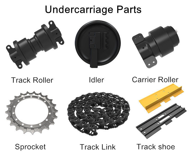 piezas de repuesto para mini excavadoras de tren de tren d50 pc20 pc200 pc400 pistas de trabajo pesado rodillos de fondo rodillo superior assy