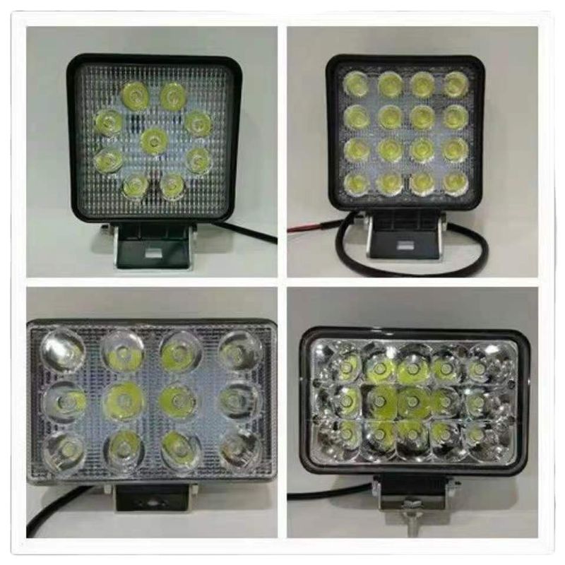 Luzes de excavadora LED de 48w 12V 24V Excavadora de automóviles de camiones Luz de trabajo