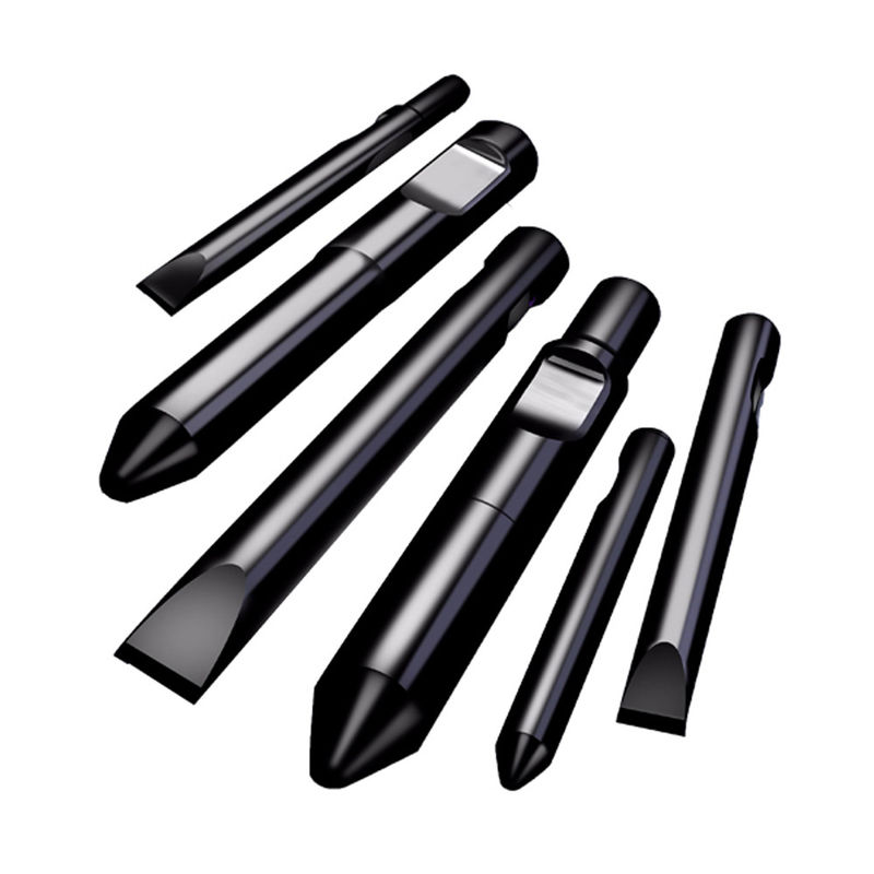piezas de excavadoras fracturador de martillo de roca hidráulica cincel contundente 68mm cincel fracturador hidráulico herramienta de cuña tipo 135mm 140mm