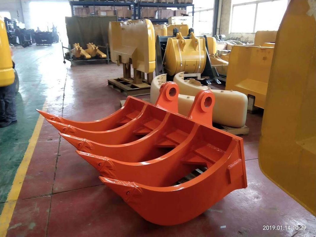 Accesorios de excavadora personalizables tierra cultivable cubo de arroyo de dientes múltiples cubo de rastrillo para excavadora