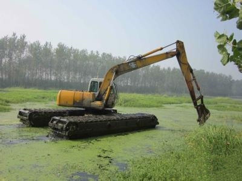 Pontoón Q335B Q355B Excavador Pontoón flotante pantano anfibio Pontoón para SANY SY135C
