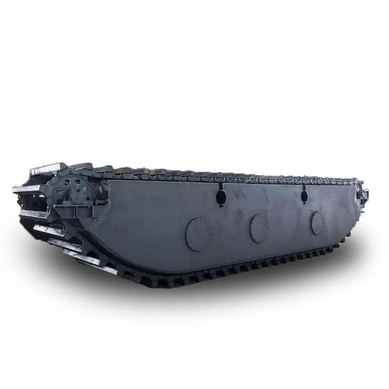 Excavadora anfibia flotante personalizada Pontoon Q355B Q690 Q345BU Partes de carrocería Ruta de agua utilizada para Cat 320D PC200