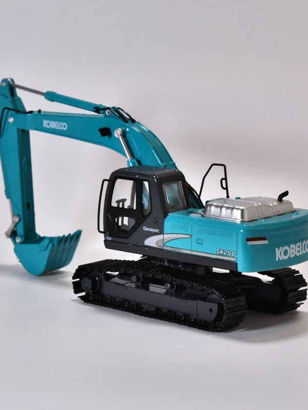 Excavadora de acero Shen modelo SK200 KOBELCO simulación original de aleación de metal decoración de automóviles no juguetes