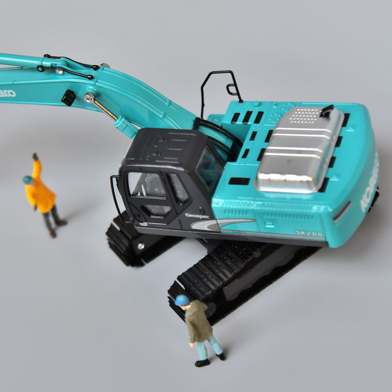 Excavadora de acero Shen modelo SK200 KOBELCO simulación original de aleación de metal decoración de automóviles no juguetes