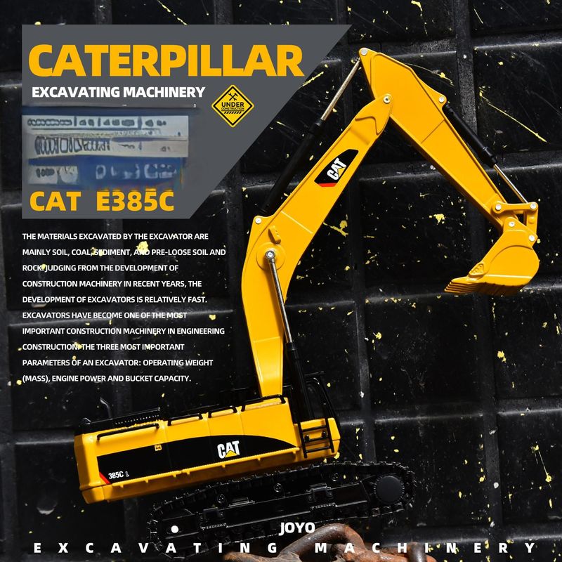 Carter CAT385C modelo de excavadora de aleación de metales ingeniería de suelo simulación original de automóviles de mano ornamentos