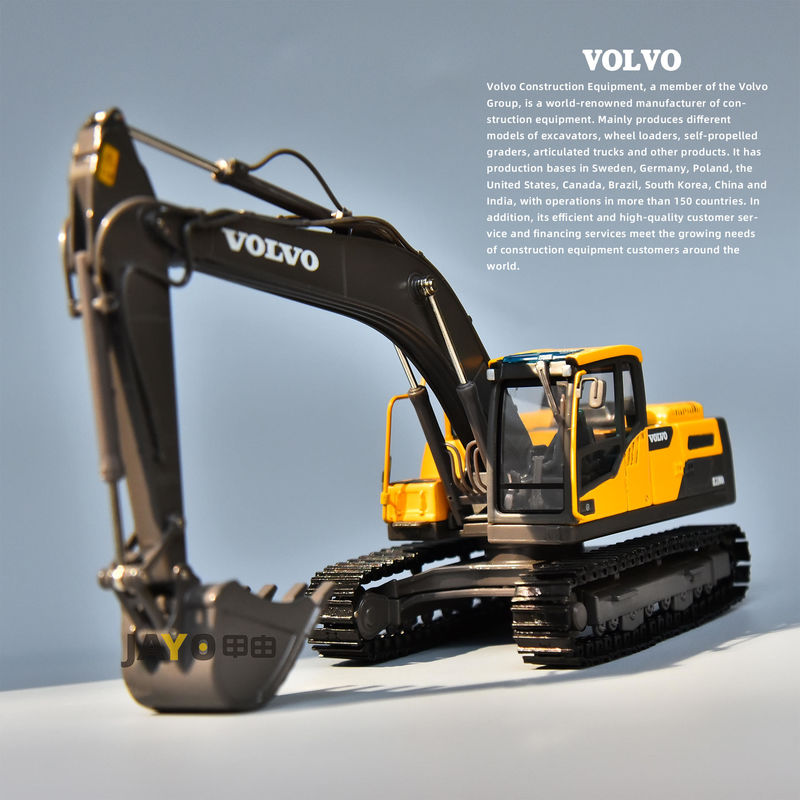 Modelo de excavadora de aleación VOLVO Volvo EC220DL simulación de vehículo de ingeniería original ornamentos de excavadora