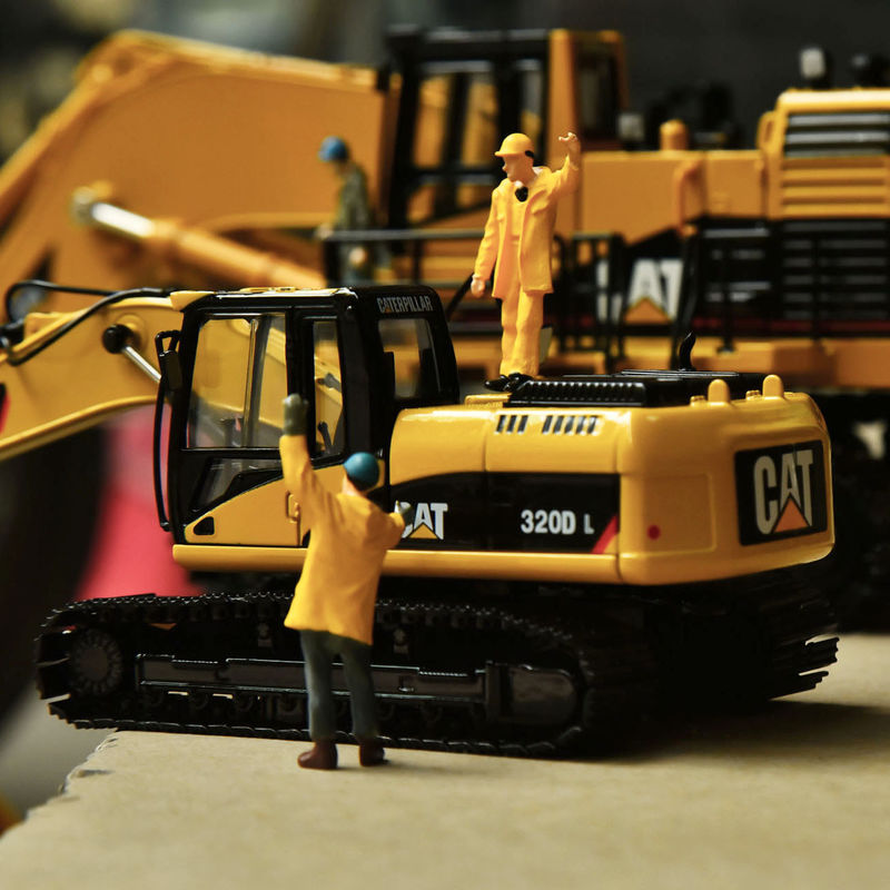 Carter CAT320DL excavadora modelo original de aleación simulación de ingeniería decoración de vehículos colección de piezas de mano adornos