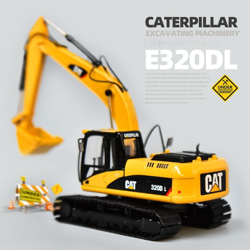 Carter CAT320DL excavadora modelo original de aleación simulación de ingeniería decoración de vehículos colección de piezas de mano adornos
