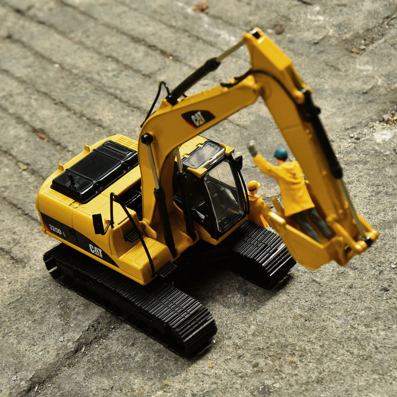 Carter CAT320DL excavadora modelo original de aleación simulación de ingeniería decoración de vehículos colección de piezas de mano adornos