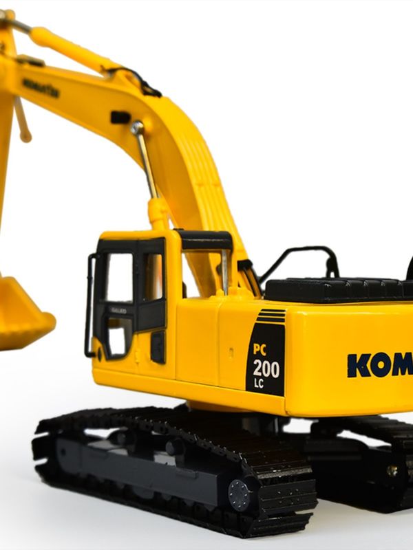 Comatsu PC200 Excavadora 1/43 Modelo de metal fundido a escala de coleccionista Puertas de apertura