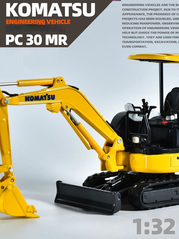 Comatsu PC30MR Mini Excavadora 1/32 A escala de modelo de metal fundido a presión juguete coleccionable
