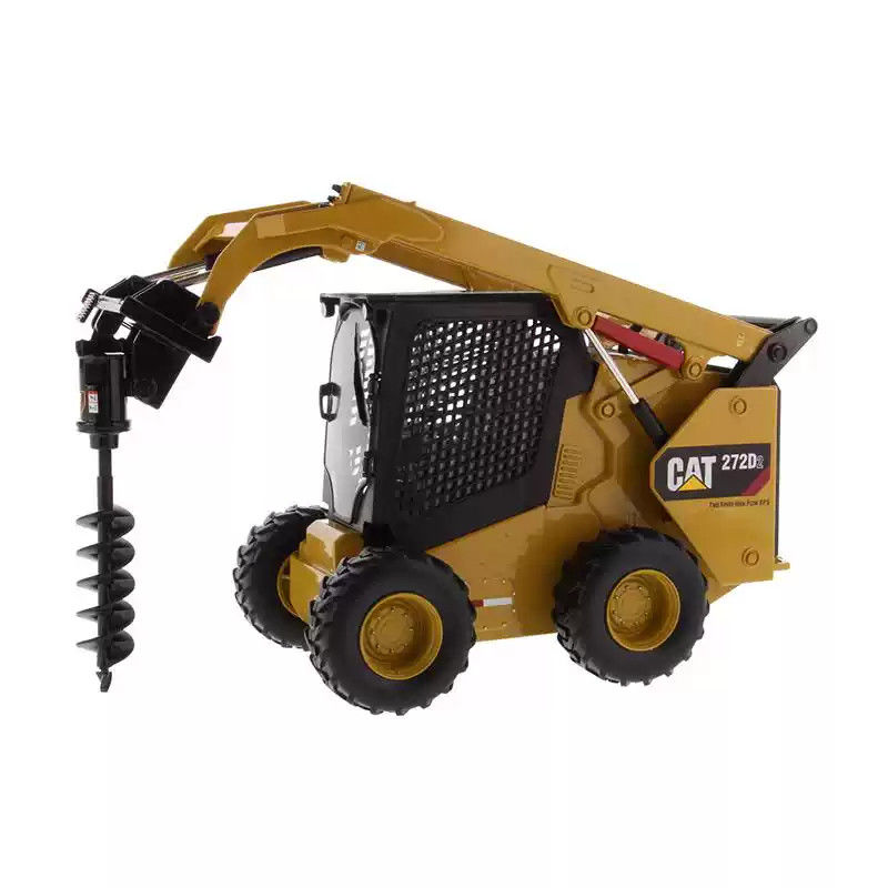 Modelo de cargadora compacta DM cat 272D2 a escala 1:16 de aleación fundida a presión con pintura amarilla auténtica de cat, vehículo de construcción coleccionable