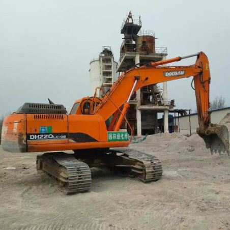 Calidad Usada Doosan DH220-9E Excavadora de 22 toneladas Servicio completo Historia Minería Construcción Movimiento de tierras