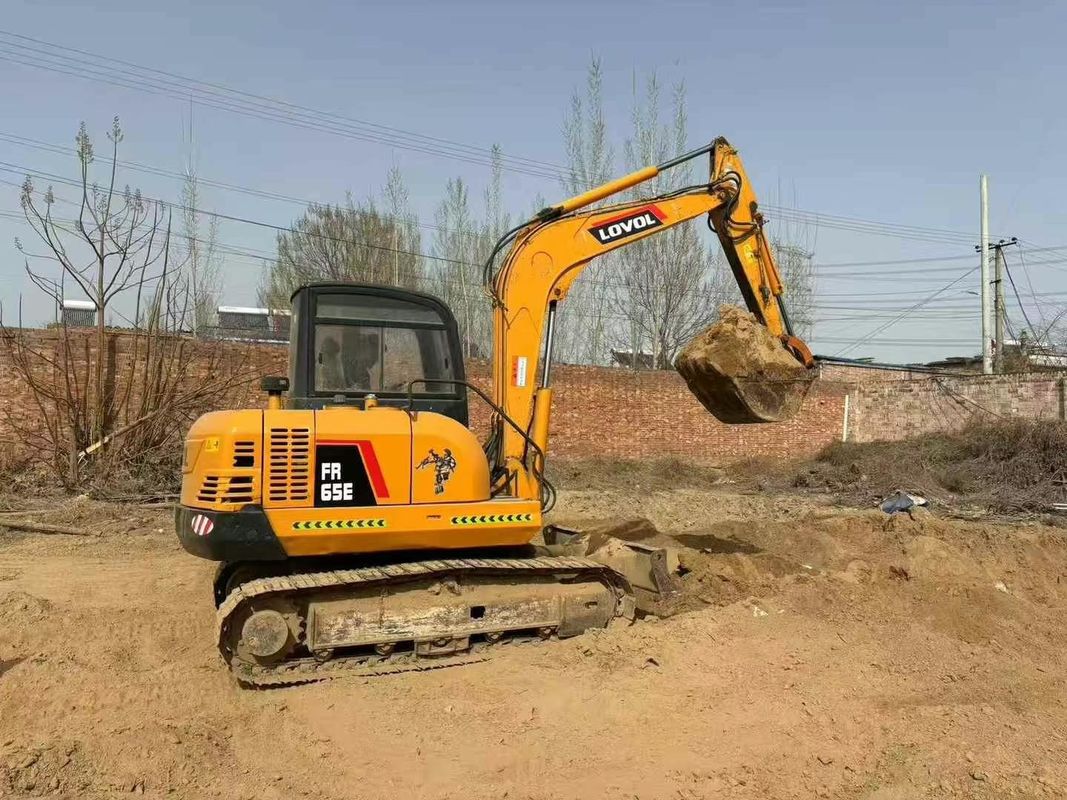 Excavadora mini Lovol 65E usada de 6,5 toneladas Bajas horas de servicio completo Construcción Paisaje
