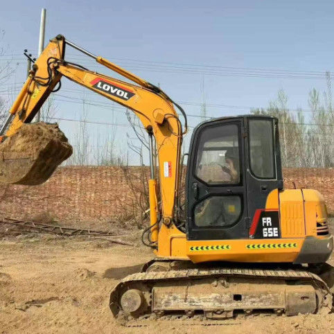 Excavadora mini Lovol 65E usada de 6,5 toneladas Bajas horas de servicio completo Construcción Paisaje