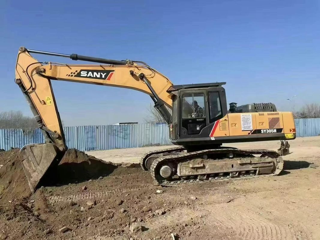 Excavadora usada SANY 305H Capacidad de 30 5 toneladas Servicio de historia Minería Construcción Movimiento de tierras