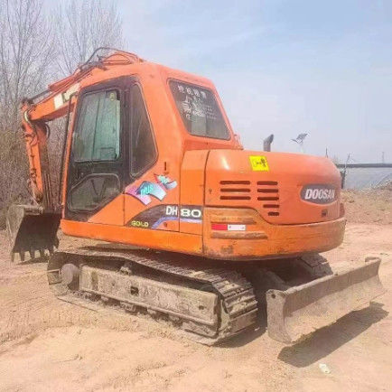 Excavadora mini Doosan DH80 usada de 8 toneladas de capacidad CE ISO para uso en el paisaje