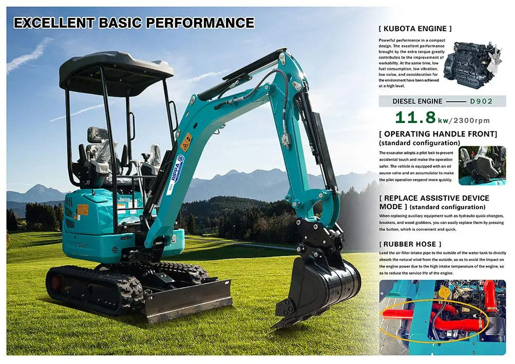 R322 Mini Excavadora CE ISO Certificado 1 año de garantía para la construcción de servicios públicos de jardinería