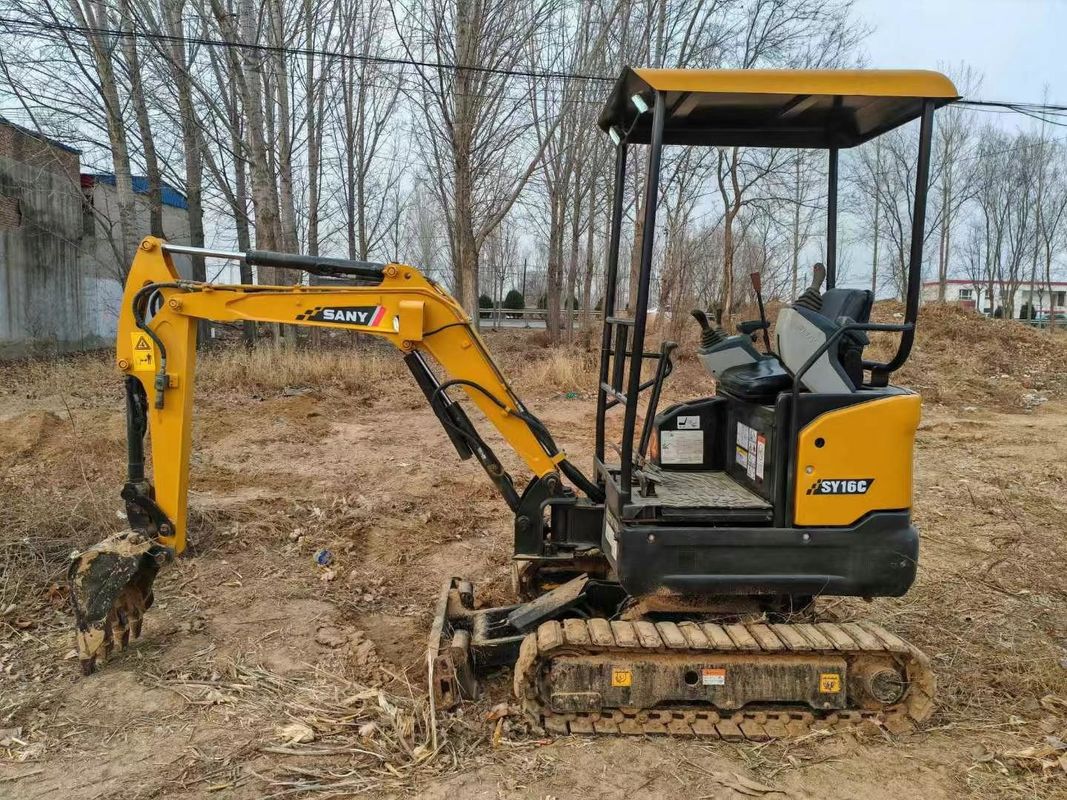 Usado SANY SY16C 1.6T mini excavadora de servicio completo Ideal para jardinería y servicios públicos