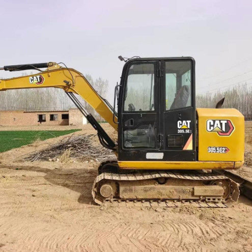 Usado CAT 305.5E2 Mini Excavadora 27.2kN Brazo fuerza de excavación Compacta Unidad hidráulica robusta