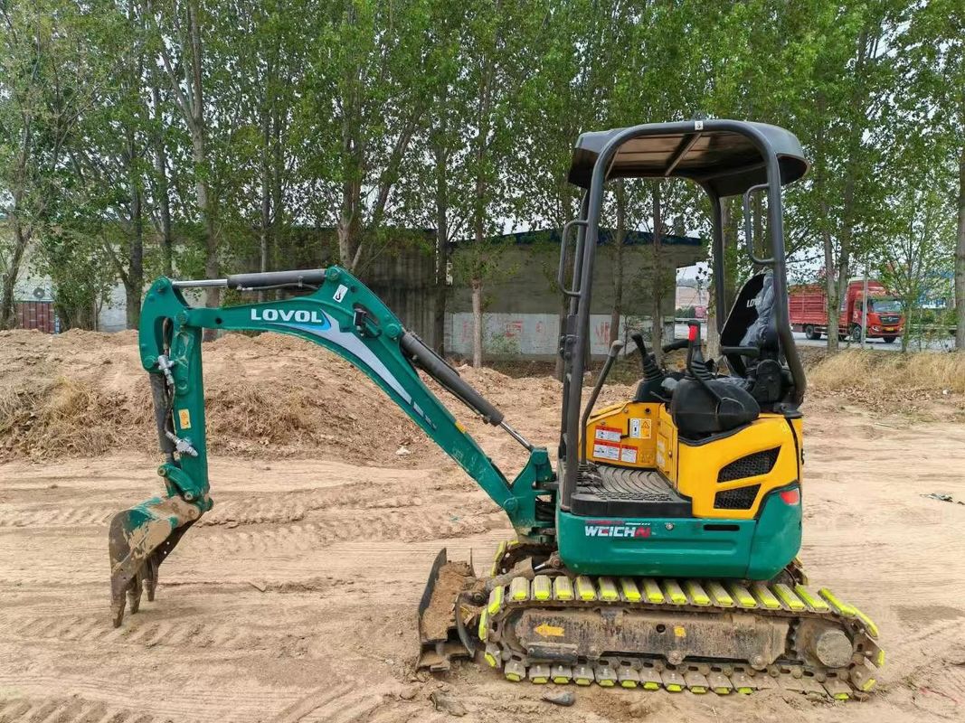 Mini excavadora Lovol FR18E2-U usada en buenas condiciones para proyectos de construcción