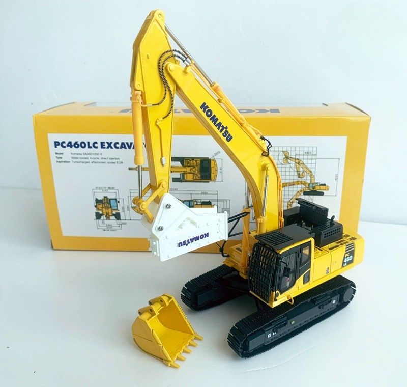 Comatsu PC460LC-8 1/50 Excavadora de aleación fundida modelo con rotor hidráulico colectable