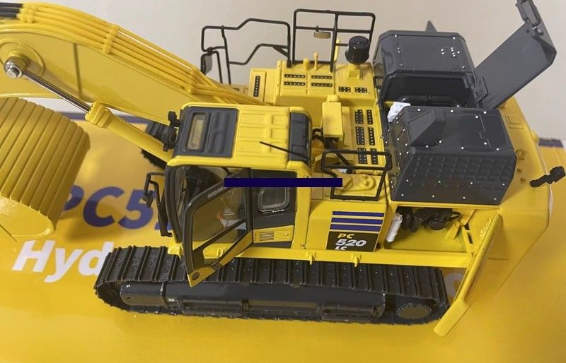 1/43 Escala Komatsu PC520LC-11M0 Modelo de excavadora de aleación de fundición a presión - Colección con licencia