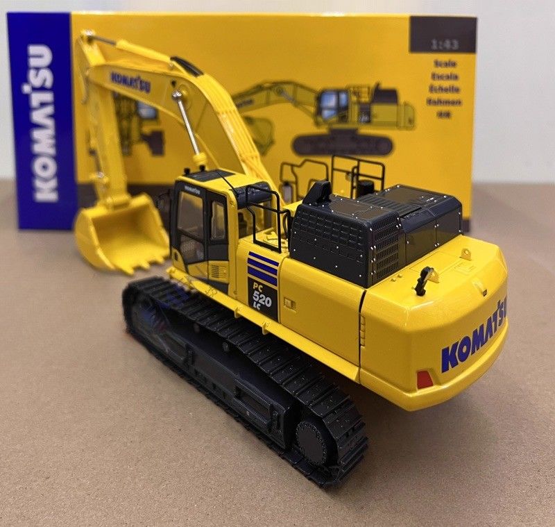 1/43 Escala Komatsu PC520LC-11M0 Modelo de excavadora de aleación de fundición a presión - Colección con licencia