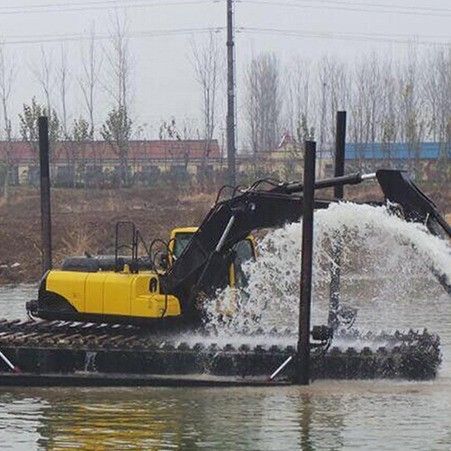 China OEM Caminos de caucho Chasis Robot Excavadora anfibia Pontoon Bajocarro En venta