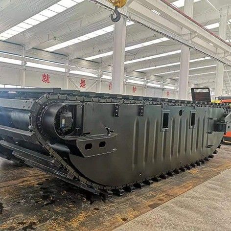 China OEM Caminos de caucho Chasis Robot Excavadora anfibia Pontoon Bajocarro En venta