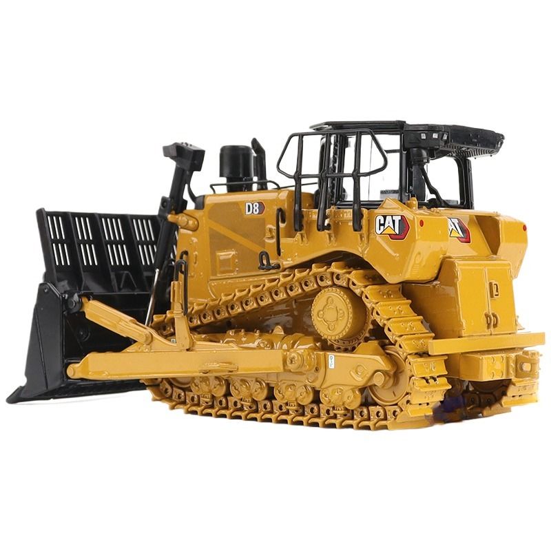 Maestros de fundición a escala 1:50 Dozer de trabajo pesado con rastreo Procesador de chatarra de bulldozer modelo 85758