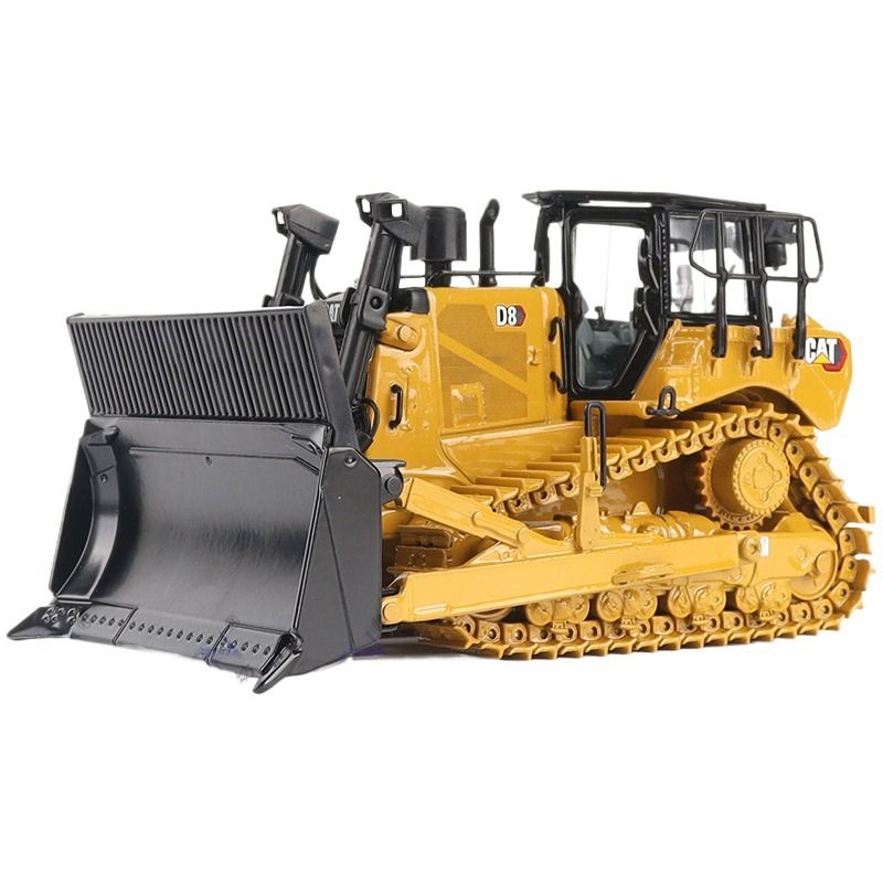 Maestros de fundición a escala 1:50 Dozer de trabajo pesado con rastreo Procesador de chatarra de bulldozer modelo 85758