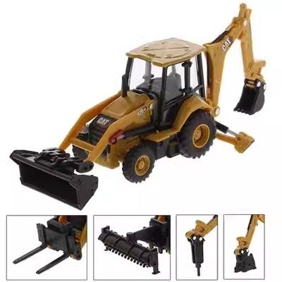 Modelo de vehículo de construcción de aleación de retroexcavadora de equipos pesados Diecast Masters a escala 1/64 85765