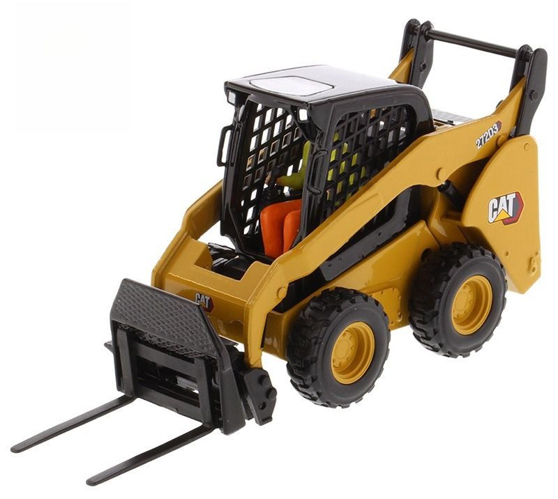 DM 1/32 Cargador compacto de vía de aleación de aleación de dirección de deslizamiento modelo 85678 Vehículo de construcción
