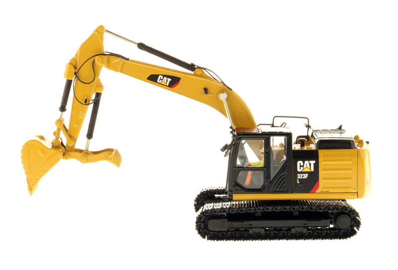 DM Vehículo de ingeniería 1:50 Escala CAT 323F L Excavadora moldeada modelo 85924C Regalo de juguete