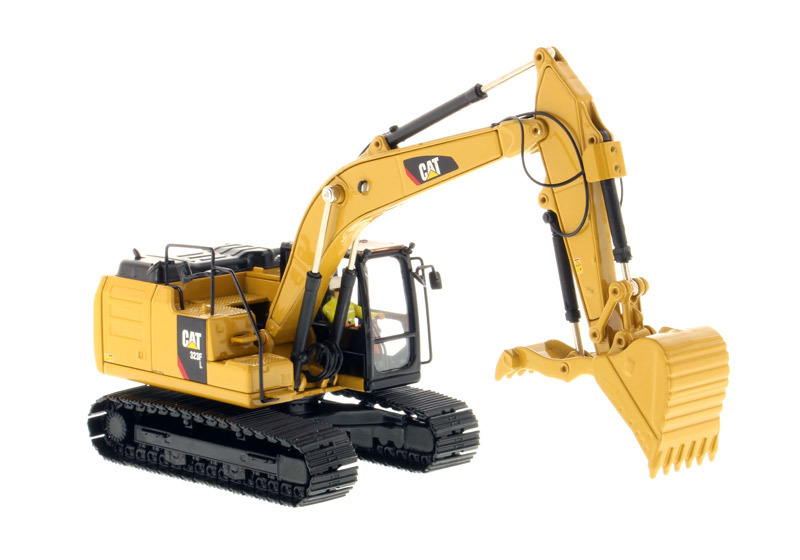 DM Vehículo de ingeniería 1:50 Escala CAT 323F L Excavadora moldeada modelo 85924C Regalo de juguete