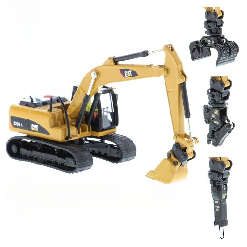 DM85652 Cat 320D L Accesorio de excavadora hidráulica modelo 1:87 Juguete de fundición a escala