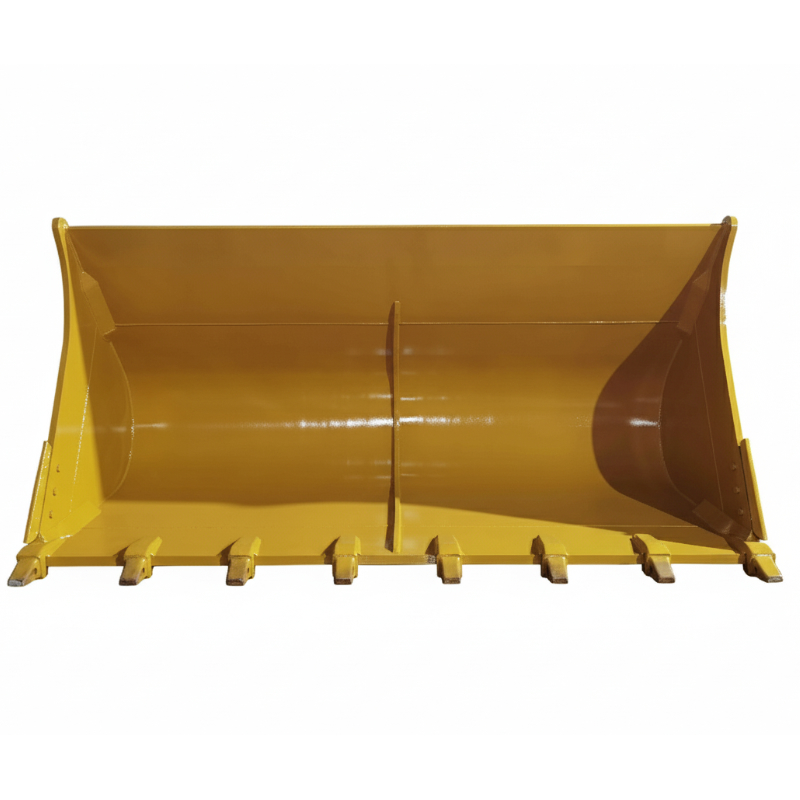 Cubo de excavadora personalizado de 5,5 metros cúbicos para cargadora de ruedas Cat 980 - Cubo para roca Q355B de alta resistencia