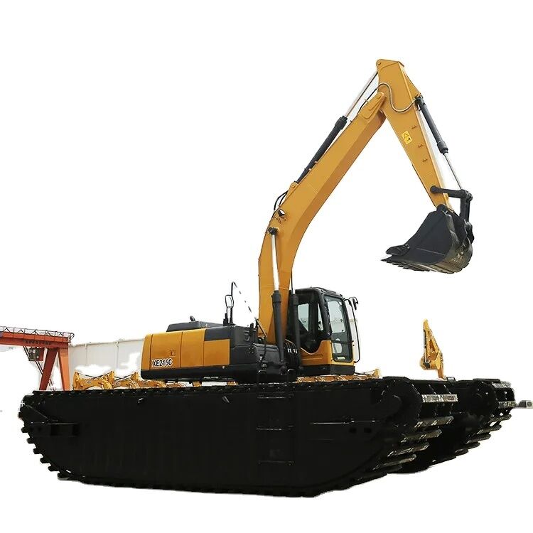 Personalización Excavadora anfibia Pontoon flotante Bajocarril para Sany SY135C Excavadora de pantano Fabricante