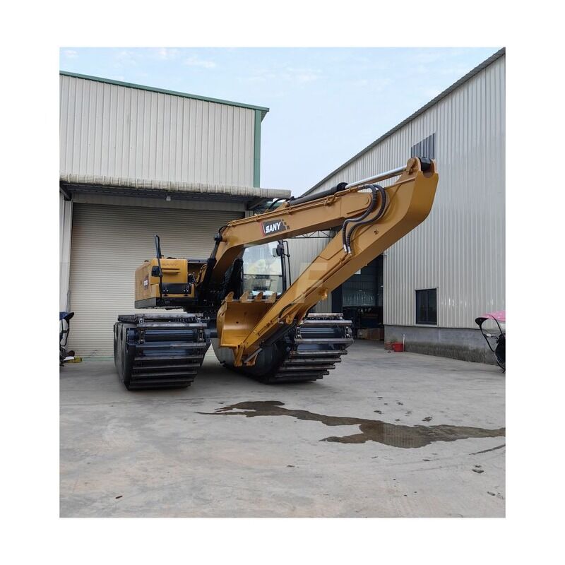 Personalización Excavadora anfibia Pontoon flotante Bajocarril para Sany SY135C Excavadora de pantano Fabricante