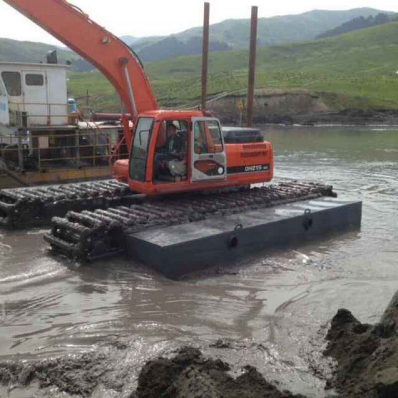 Excavadora anfibia a medida Pontoon para pantano pantano Bajocarril Varios modelos Proveedor