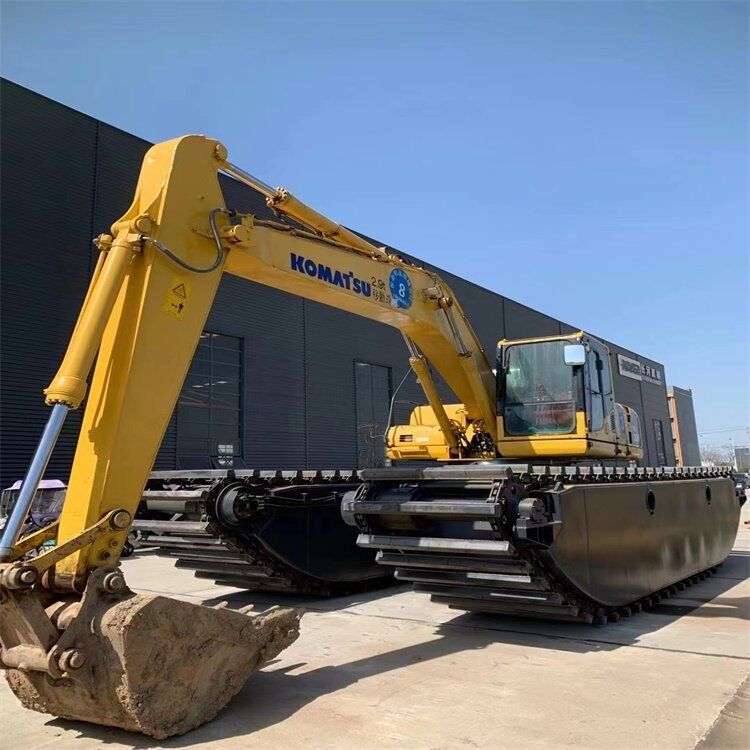Excavadora personalizable Pontoon Bajocarril Flotación de agua Flotación de pantano para una operación estable Proveedor de mantenimiento fácil