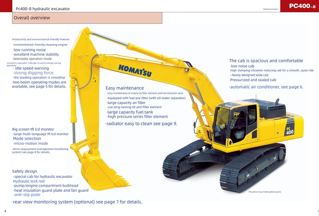 Brand New Komatsu PC400-8 Heavy Duty Hydraulic Excavator 40 Tons Universal Specification